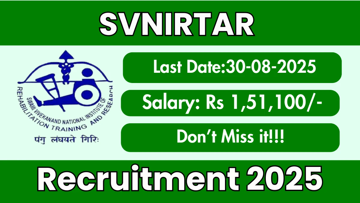 Svnirtar भर्ती 2025 - 05 प्रदर्शनकारी, जूनियर स्टोर कीपर और अन्य पोस्ट के लिए ऑफ़लाइन आवेदन करें
